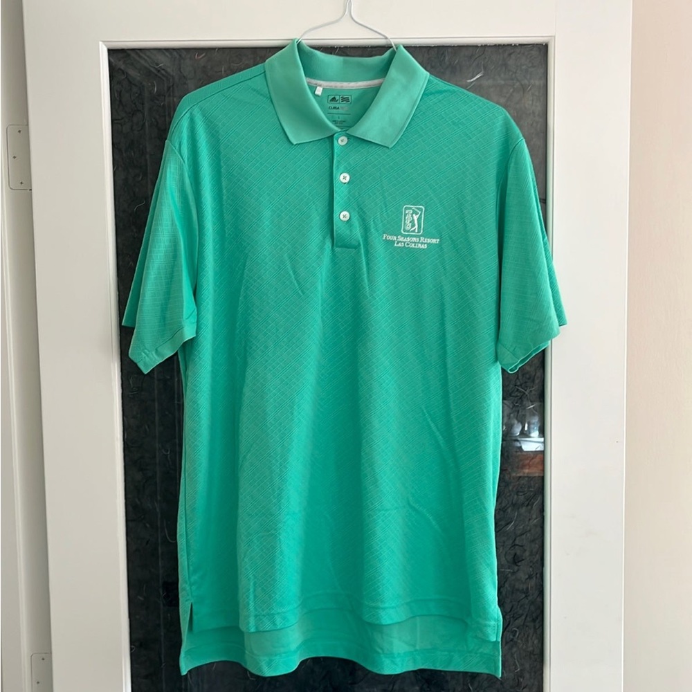 Adidas ClimaCool Men’s Large Golf Polo - Four Seasons Resort logo